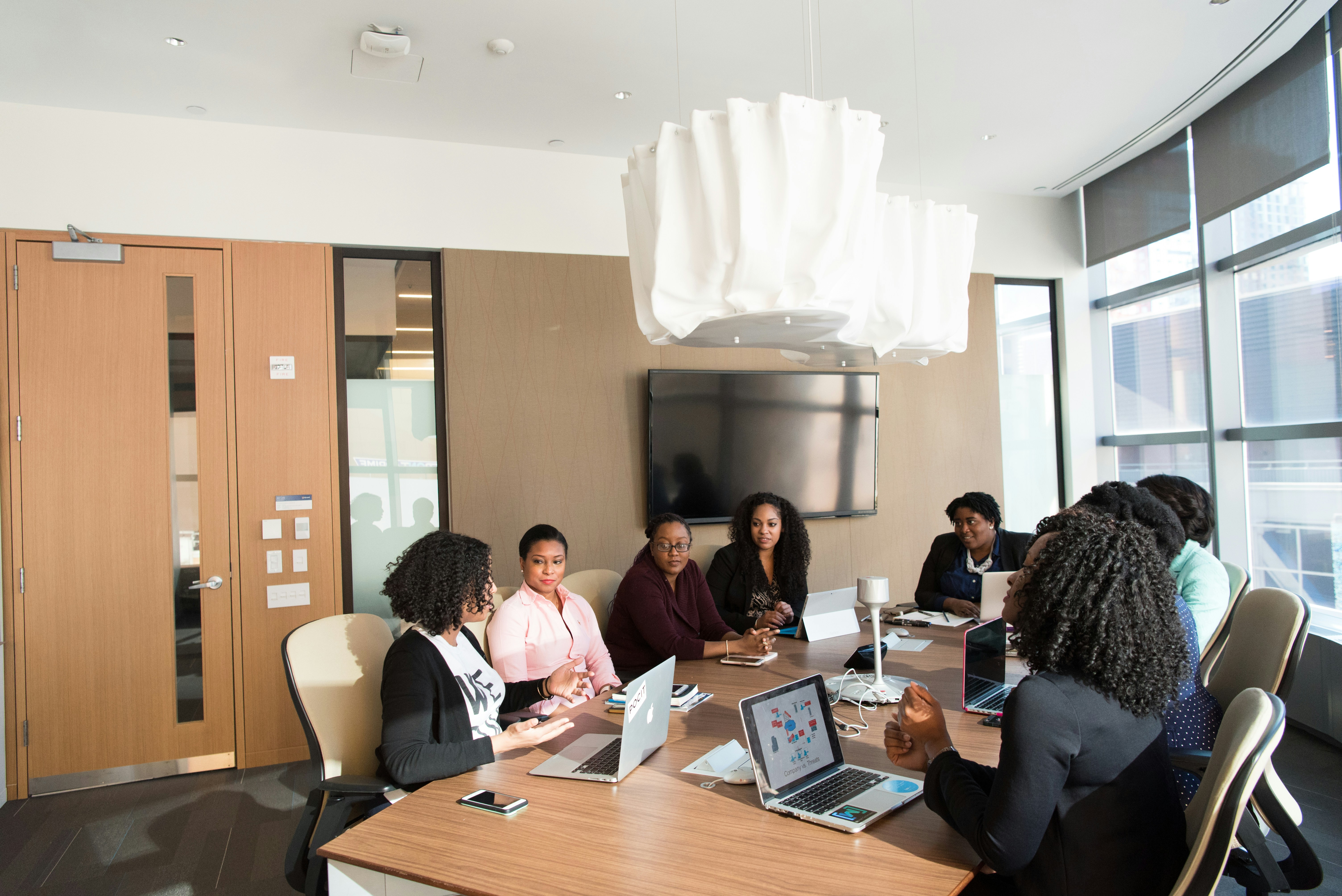 Business meeting with diverse team